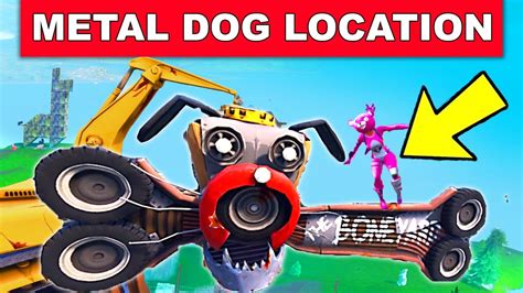 fortnite giant metal dog head